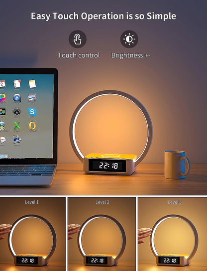 3 in 1 Wireless Charging Bedside Lamp